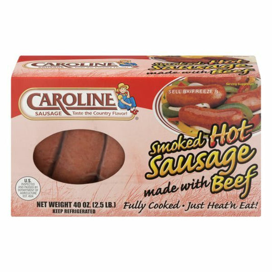 Caroline Sausages(pork casings)Smoked Hot Sausage With Beef