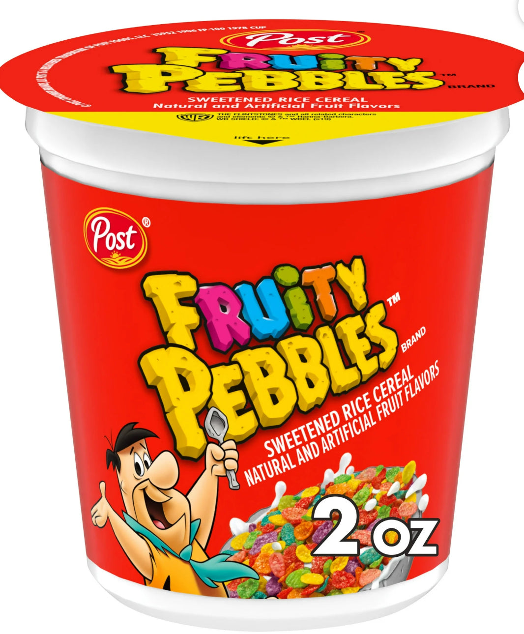 Kellogs Fruity Pebbles Breakfast Cereal cup 2oz