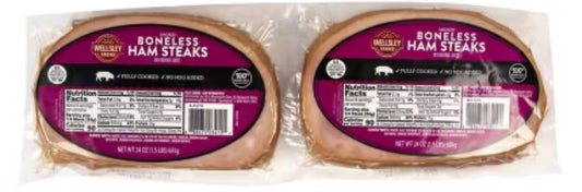 Wellsley Farms Fully cooked boneless Ham Steaks24oz