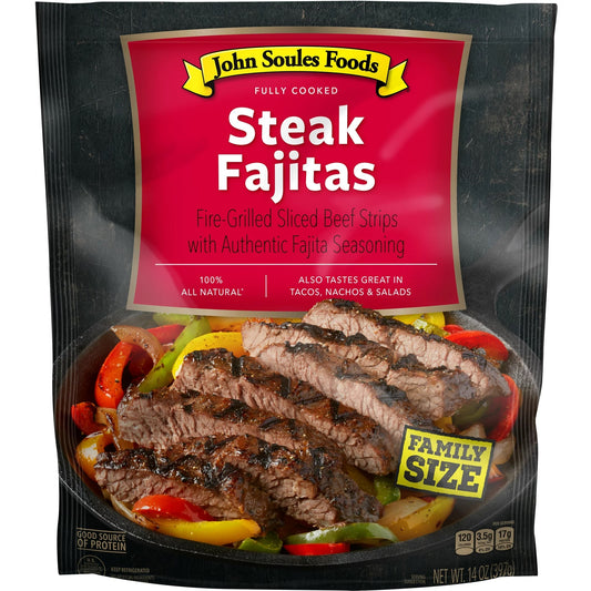 John Soules Meat Strips Steak Fajitas 14oz