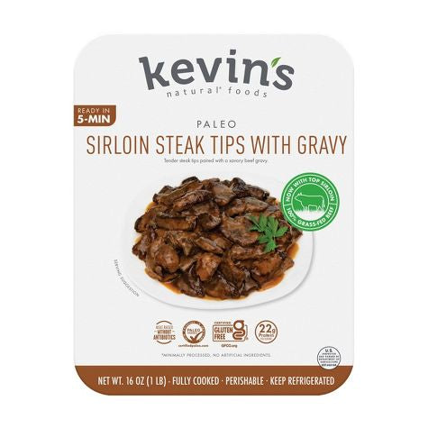 Kevin’s Gluten Free Sirloin Steak  Tips w/ gravy 16oz