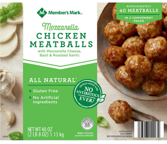 Members Mark Mozzerella Chicken Meatballs 40oz