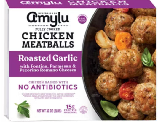 Amylu Chicken Meatballs “Roasted Garlic”32oz