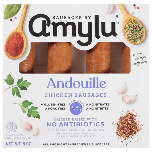 Amylu Chicken Sausages 4ct(pork free)Andouille(individually wrapped)