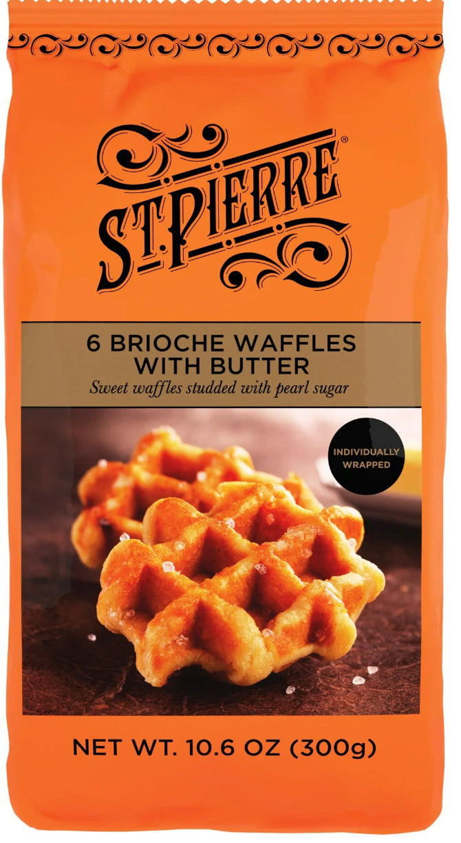 St.Pierre Brioche Waffles W/Butter 6ct. 10.6oz