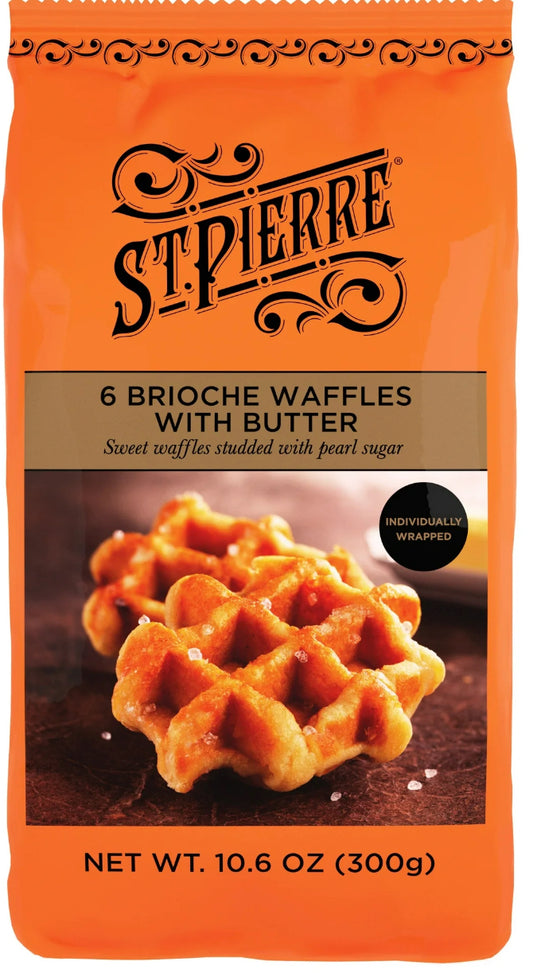 St.Pierre Brioche Waffles W/Butter 6ct. 10.6oz