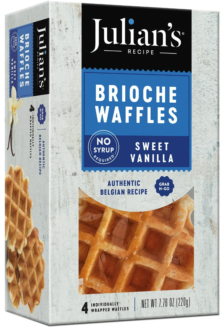 Julian’s Brioche Waffles” Sweet Vanilla”4ct. (Individually wrapped )