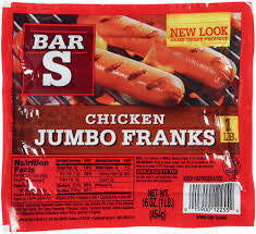 Bar S Hot Dogs Chicken Jumbo  Franks