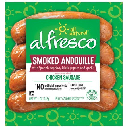 Al Fresco Chicken Sausage 4ct.(contains pork ) Smoked Andouille