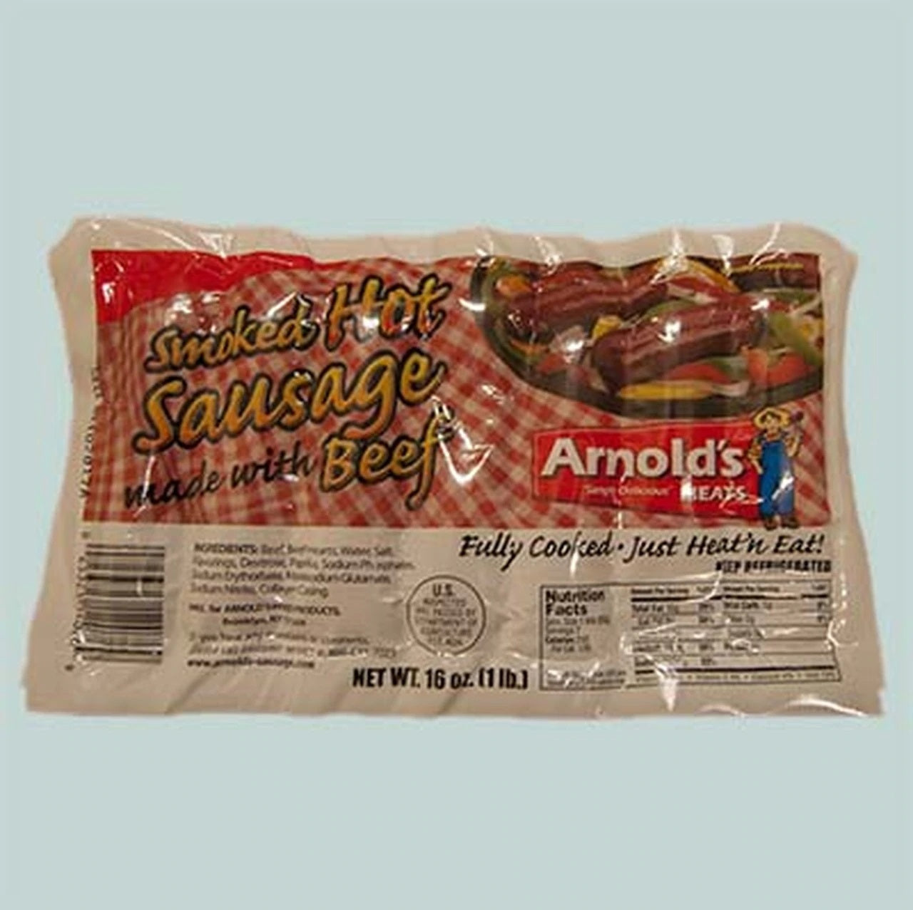 Arnold’s Sausages -Hot Beef (no pork) 7ct